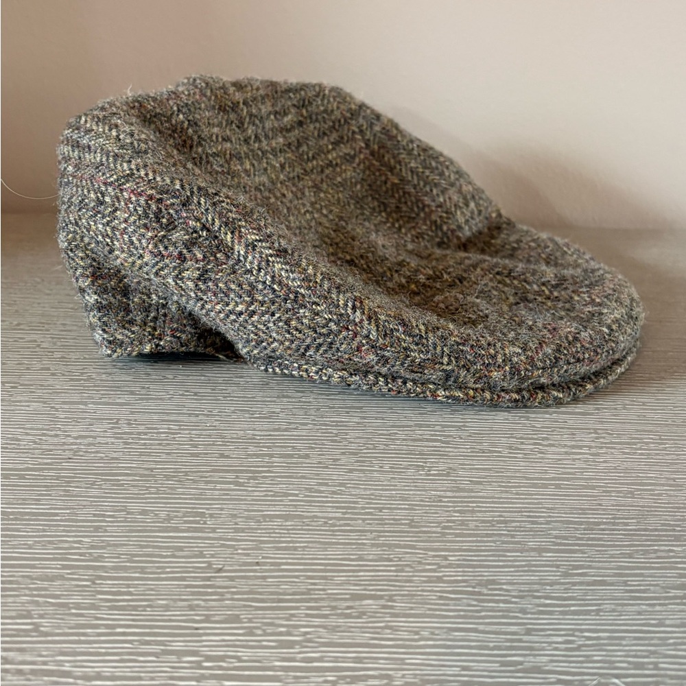 Hills Hats Ltd New Zealand Wool Tweed Flat Cap Size L Made in NZ